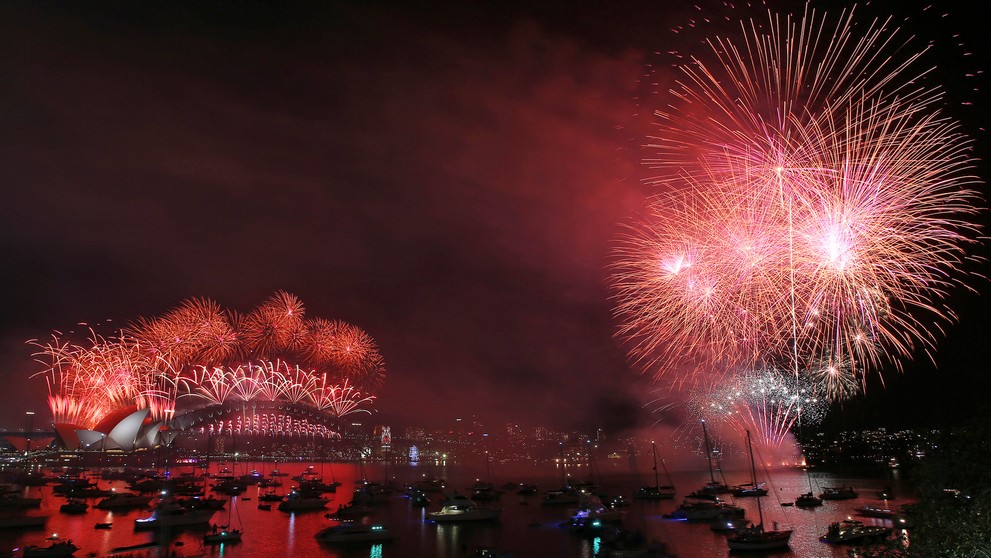 Ohňostroj v Sydney.