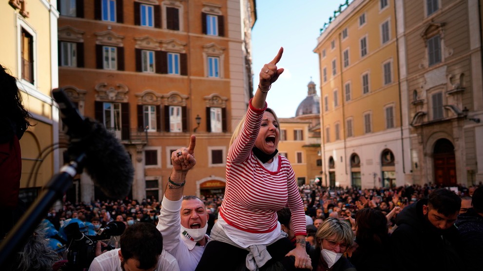 Protest v Taliansku.
