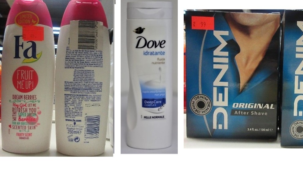 Nebezpečné produkty Schwarzkopf, FA, Dove a Denim.