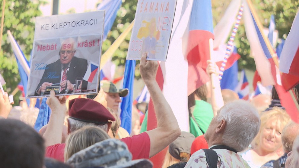 Demonštrácia v Prahe.