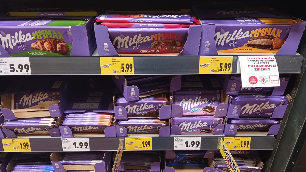 Ceny čokolád v jednotlivých obchodoch
