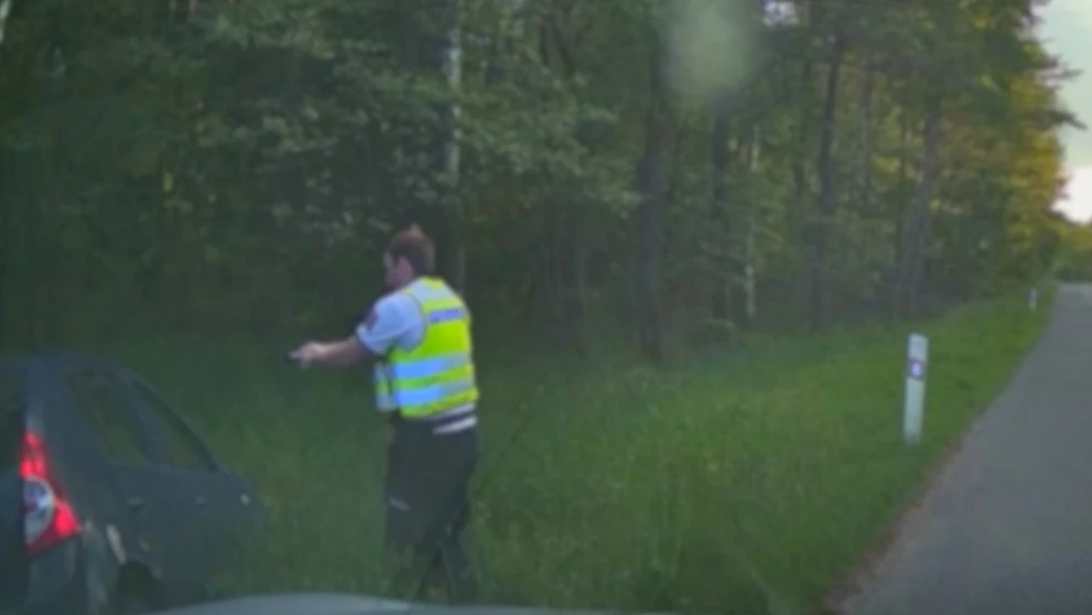 Policajná naháňačka pri Karlových Varoch