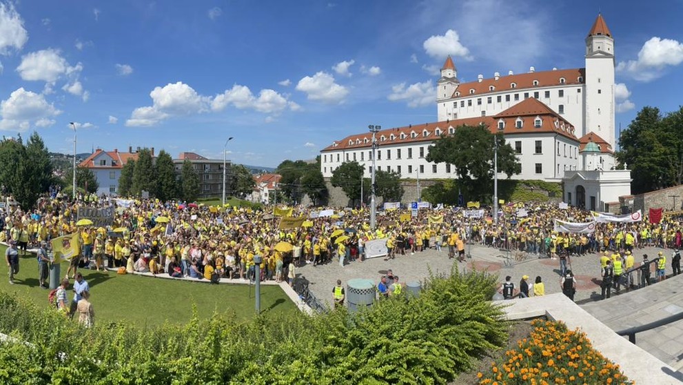 Protest učiteľov.