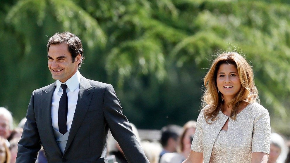 Roger Federer s manželkou Mirkou.