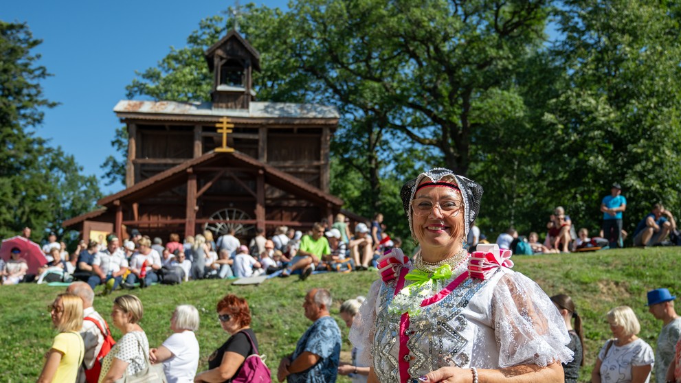 Na snímke veriacia počas slávnostnej odpustovej svätej omše, ktorá je súčasťou Levočskej púte.