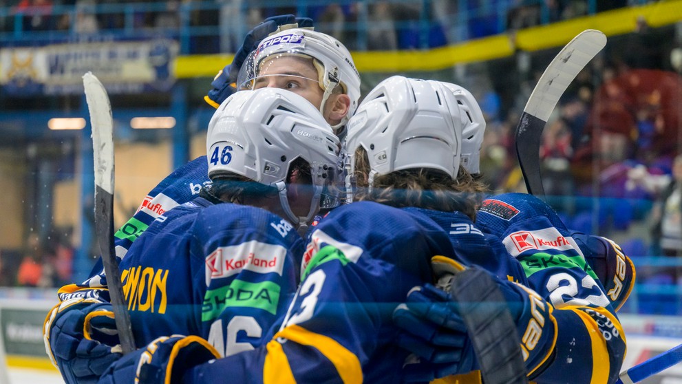 Na snímke gólová radosť hokejistov Spišskej Novej Vsi