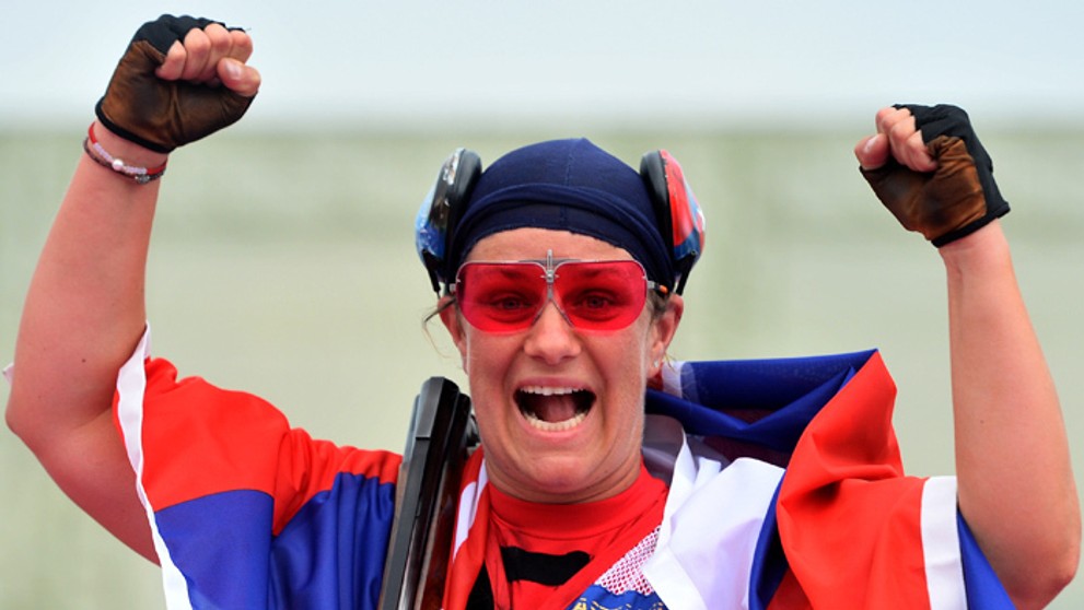 Radosť Zuzany Rehák Štefečekovej po zisku zlata na OH v Tokiu.