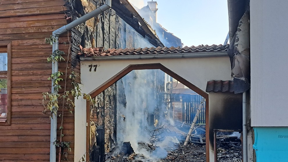 Požiar vo Veľkom Slavkove.