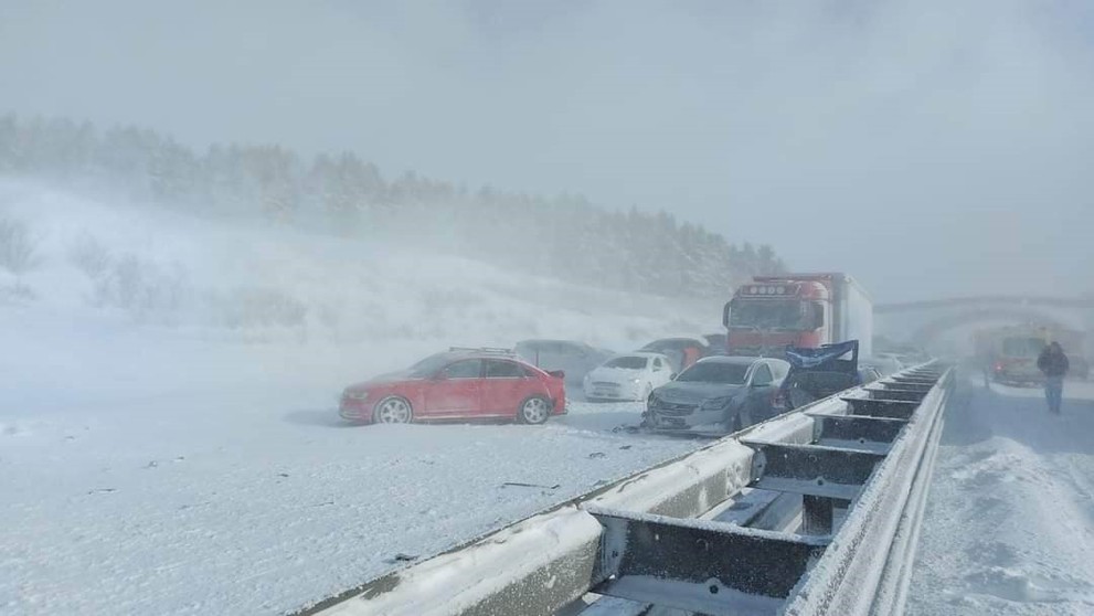 Hromadná nehoda pod Tatrami.