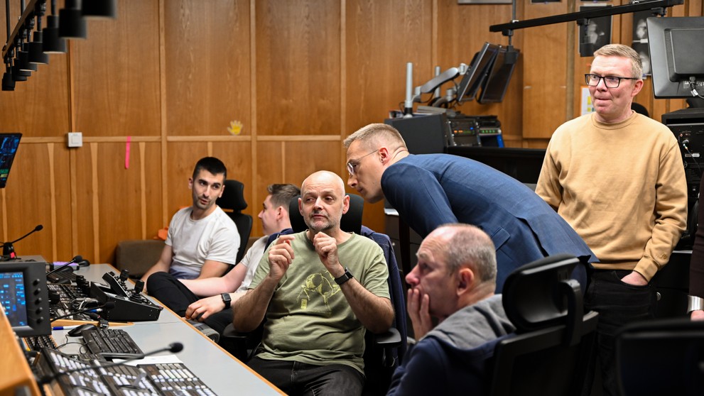 Prípravy volebnej noci na Markíze.