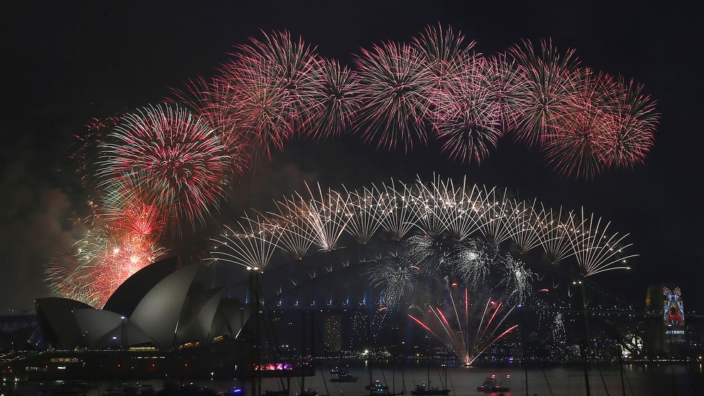 Ohňostroj v Sydney.