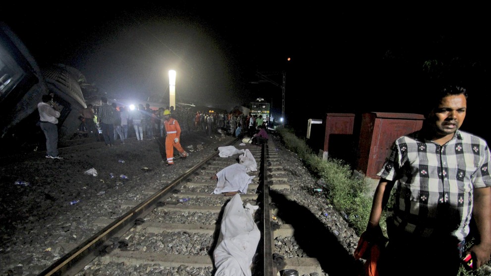 Havária vlaku v Indii.