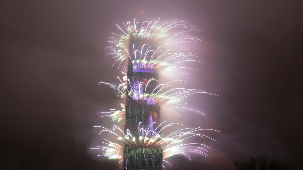 Oslavy Nového roka na Taiwane.