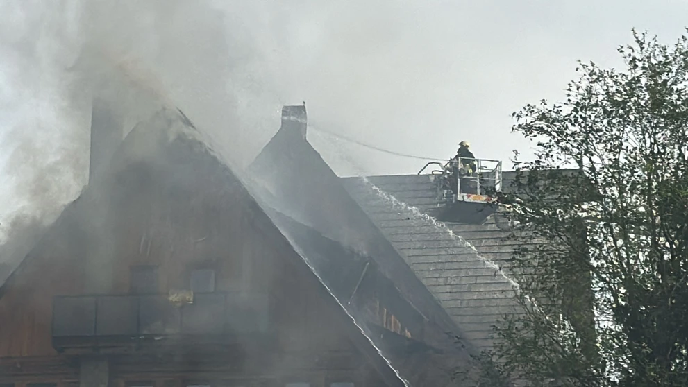 Požiar hotela.