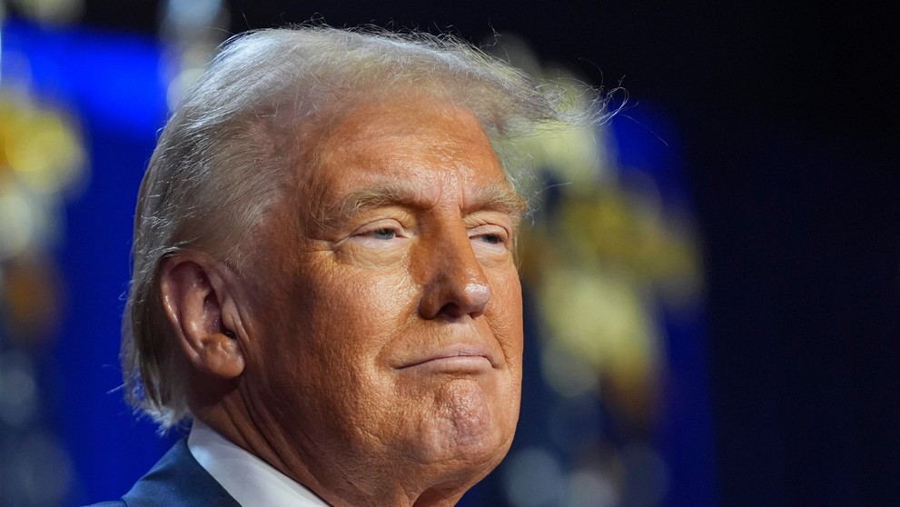 Donald Trump pred prvým príhovorom po voľbách.