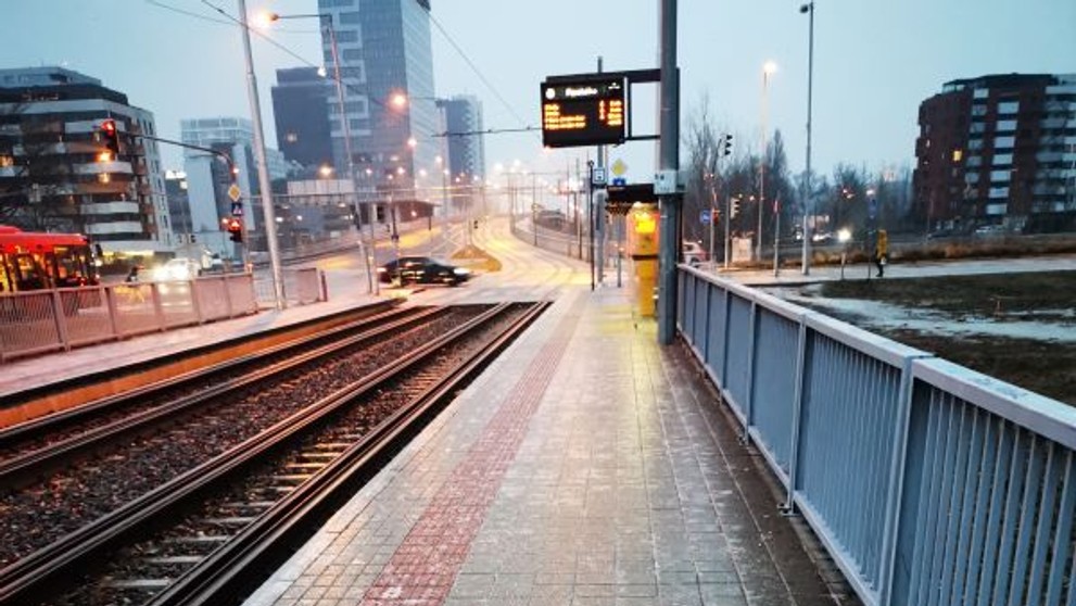 Poľadovica v bratislavskej Petržalke.