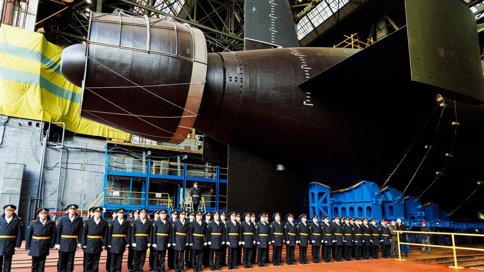 Rusko spustilo na vodu novú jadrovú ponorku Chabarovsk.