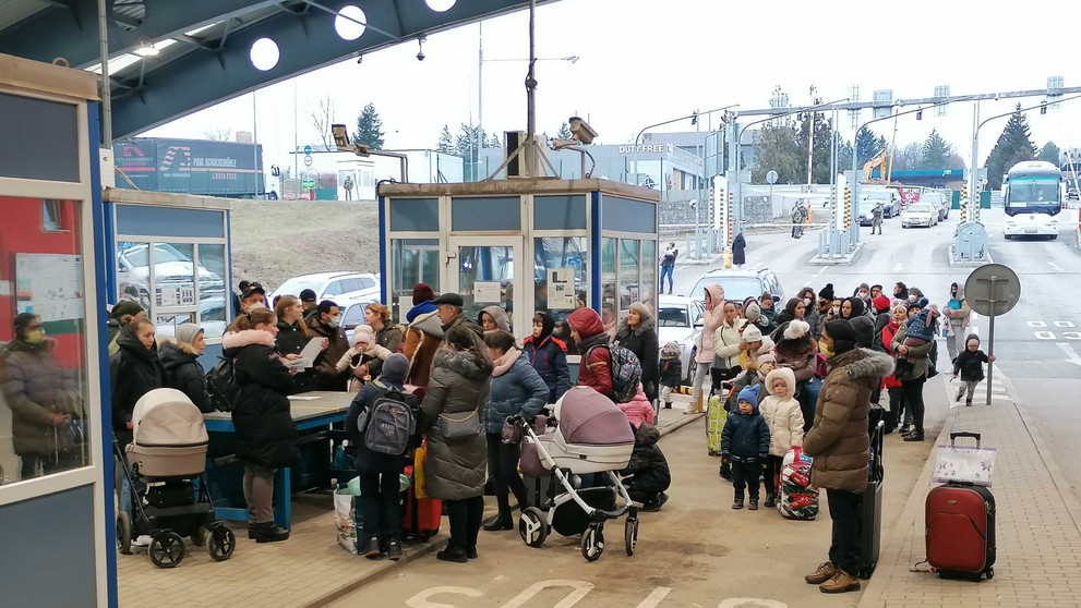 Situácia na hraničnom priechode v Ubli.