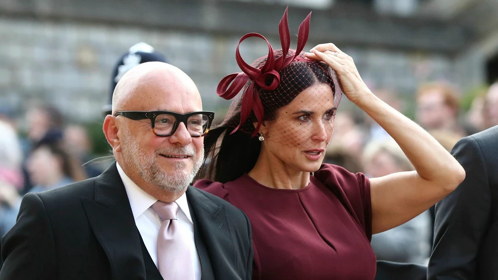 Demi Moore na kráľovskej svadbe.