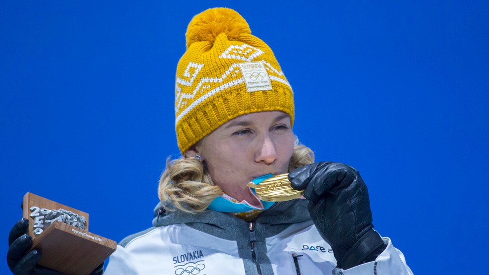 Anastasia Kuzminová získala v Pjongčangu zlatú medailu.