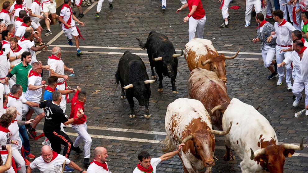 V Pamplone sa konal prvý beh s býkmi