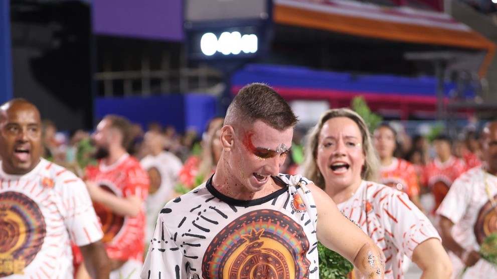 Lukáš počas generálky pred karnevalom.