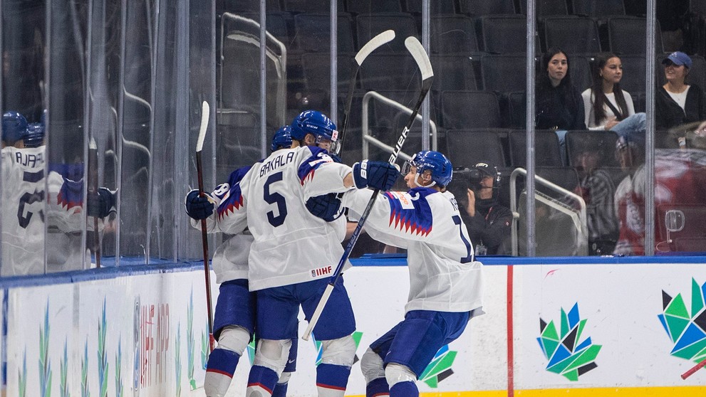 Slovenskí hokejisti po góle v prvej tretine