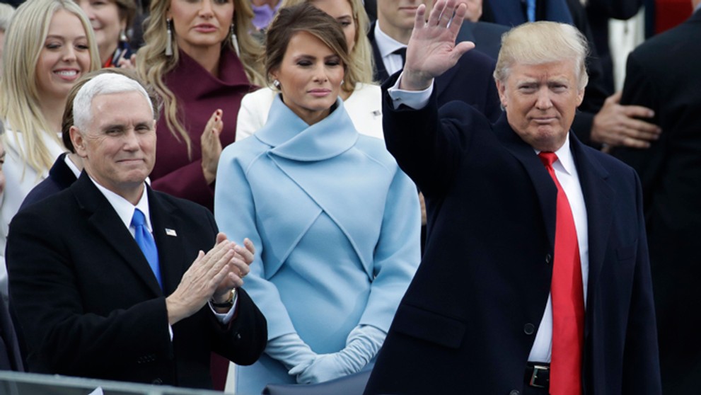 Prvá dáma USA Melania Trumpová počas inaugurácie manžela Donalda.