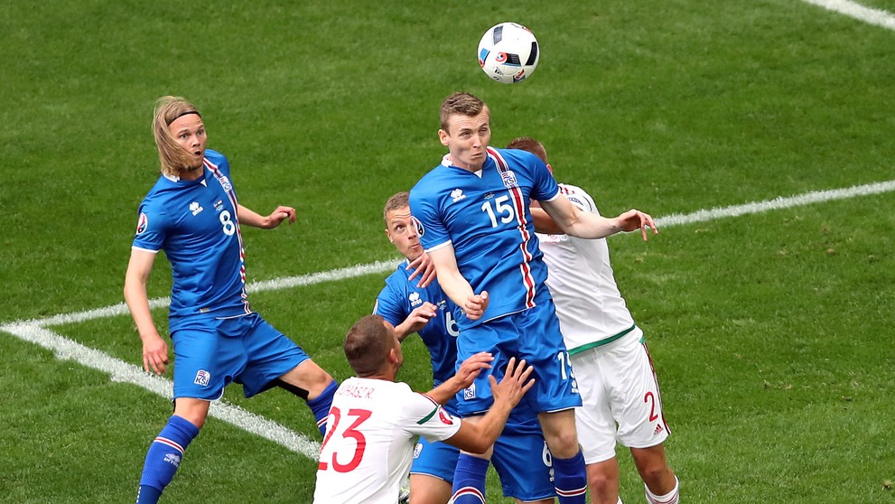 Snímky zo zápasu Island - Maďarsko