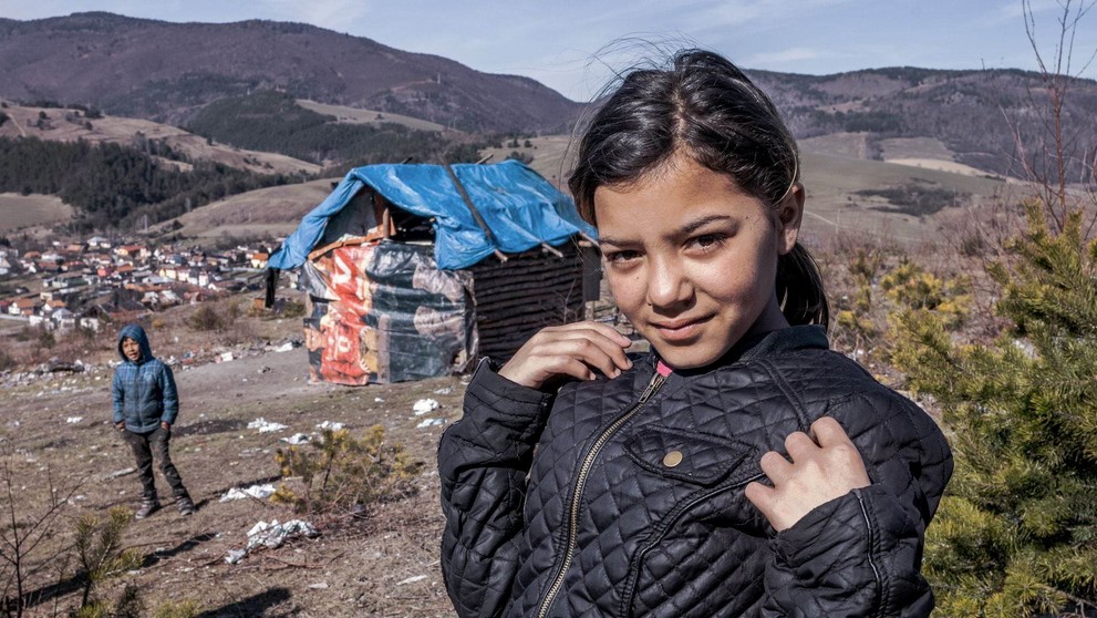 Rómska osada pri Richnave.