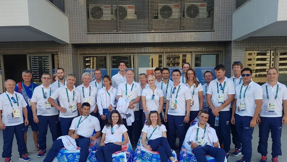 Slovenská výprava v Olympijskej dedine v Riu.