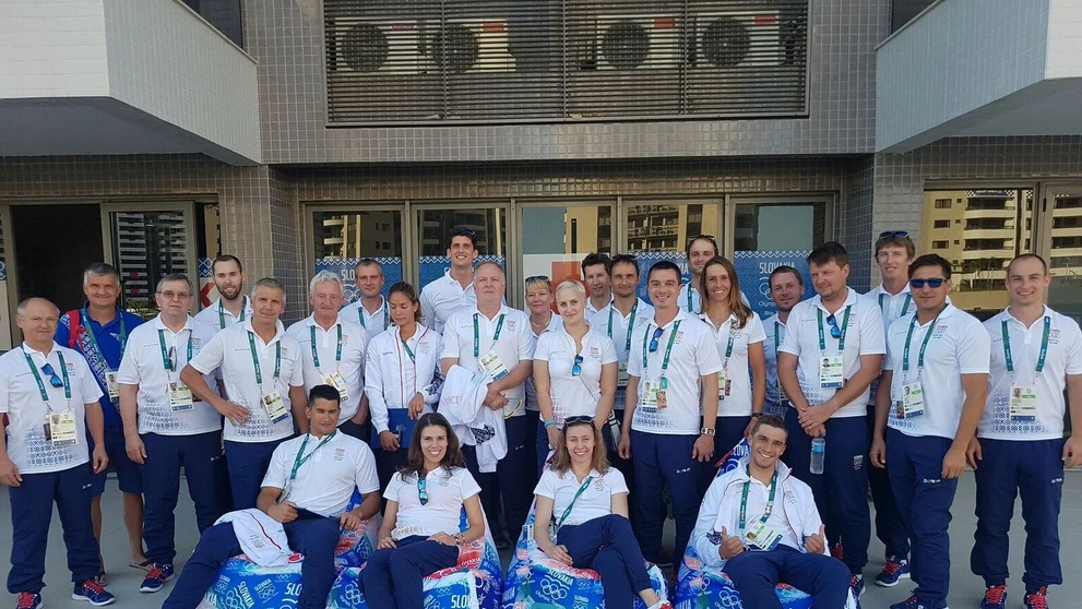 Slovenská výprava v Olympijskej dedine v Riu.