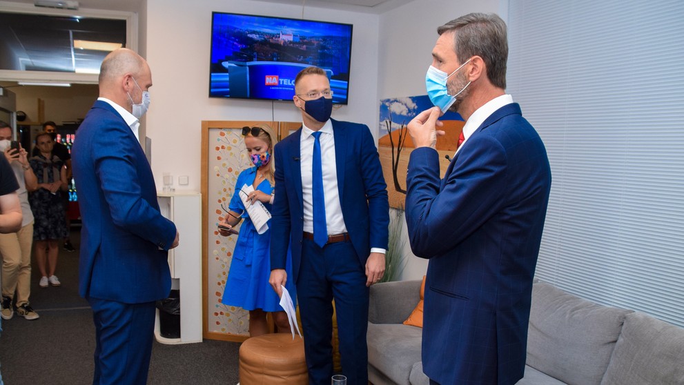 Richard Sulík a Juraj Blanár pred nakrúcaním.