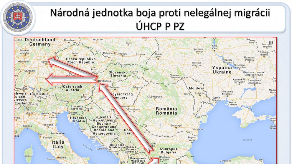 Trasy, ktoru prevádzali nelegálnych migrantov