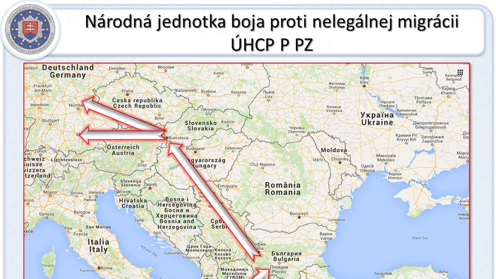 Trasy, ktoru prevádzali nelegálnych migrantov