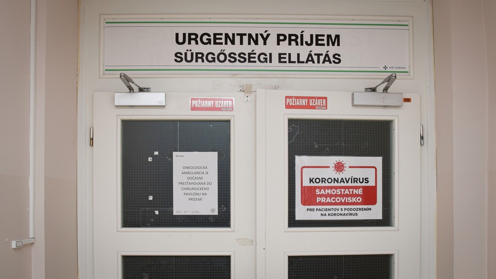 Covidové oddelenie v Rimavskej Sobote.