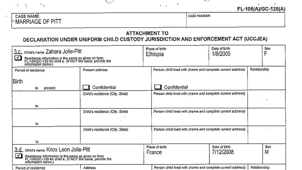 Rozvodové dokumenty Angeliny Jolie a Brada Pitta