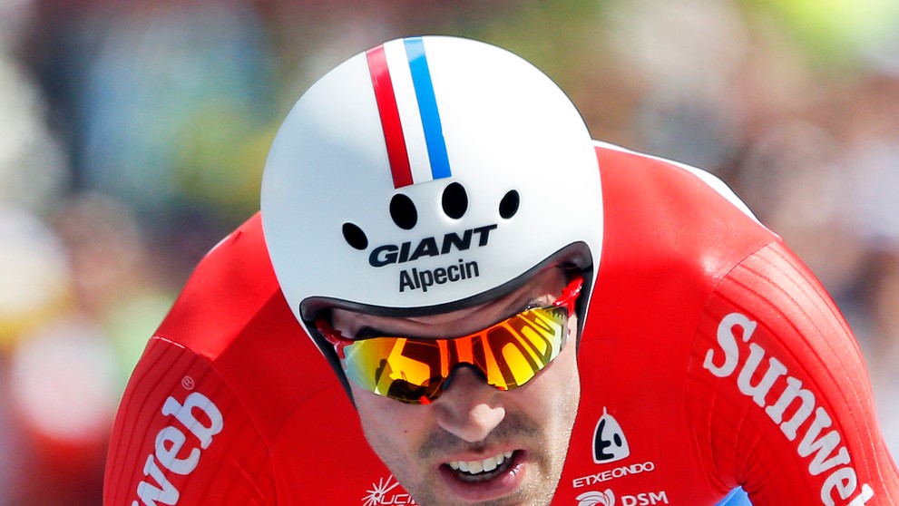 Tom Dumoulin počas horskej časovky TdF