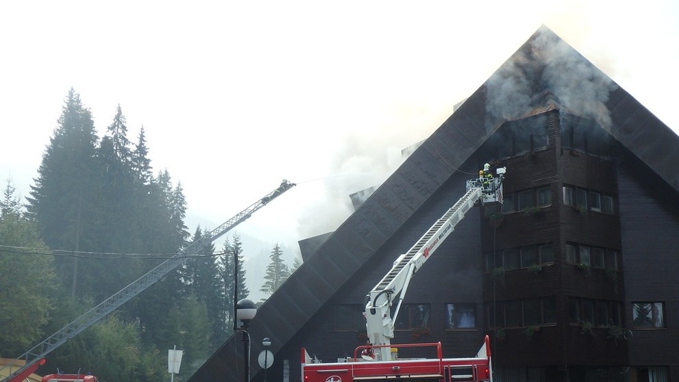 Požiar hotela v Jasnej