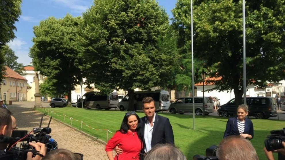 Hana Gregorová s priateľom Ondřejom. 