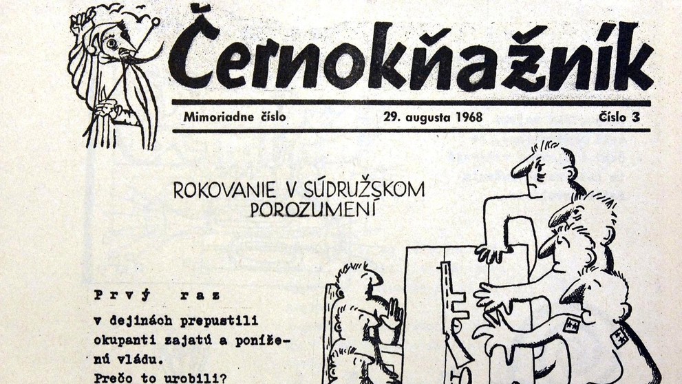 Zosmiešňujúce plagáty z roku 1968.