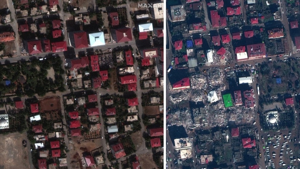 Pred a po: Turecké mesto Islahiye po ničivom zemetrasení