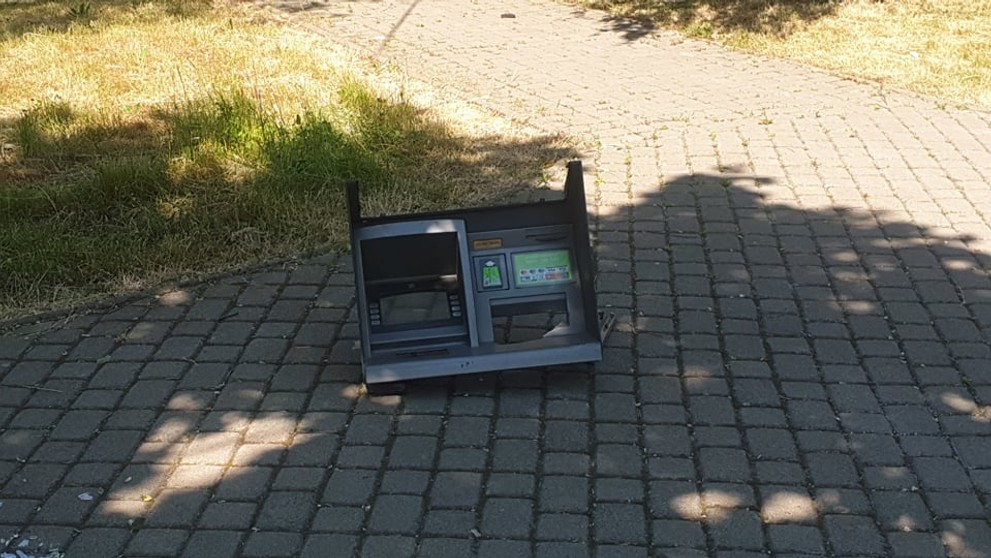 Vybuchnutý bankomat v Turni nad Bodvou.