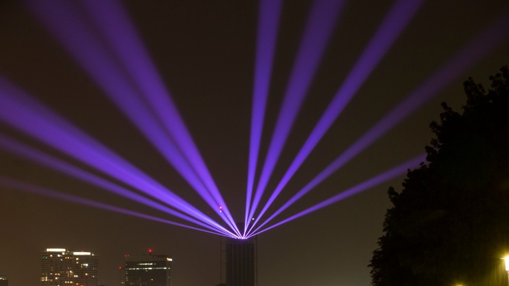 Tower of Light od BN Label na Eurovea Tower.