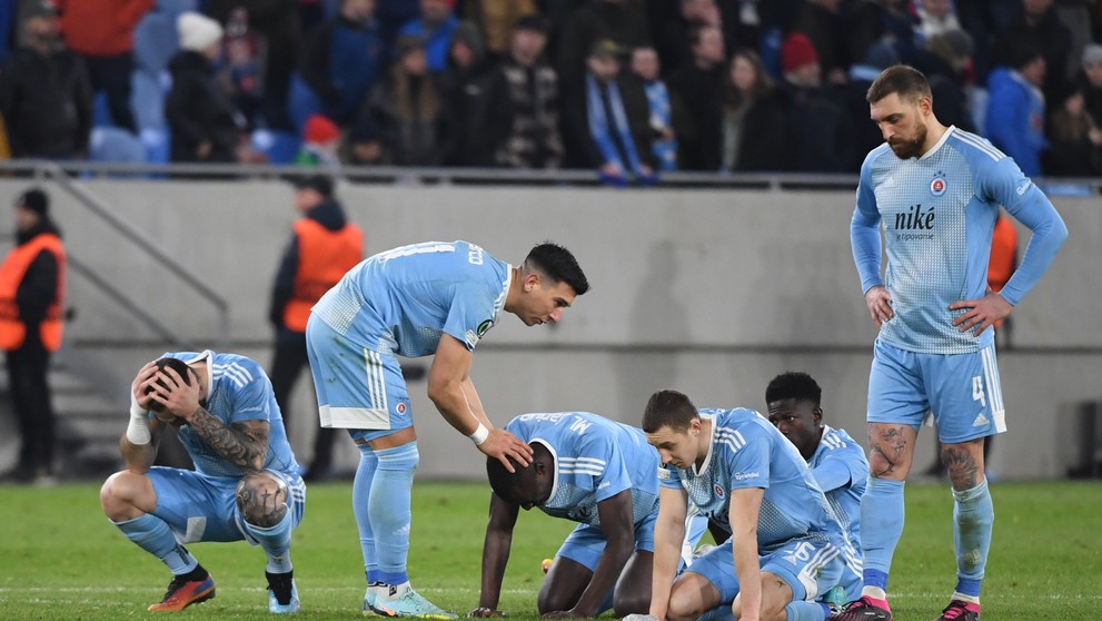 Futbalisti Slovana Bratislava.