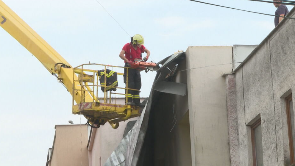 Spúšť po smršti vo Vranove.