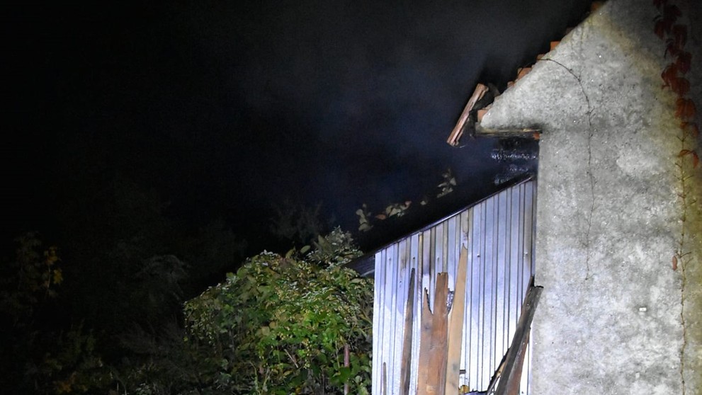 Požiar v obci Hraň.