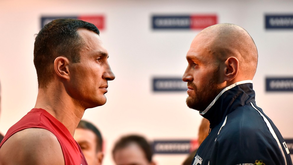 Váženie pred duelom Kličko-Fury.