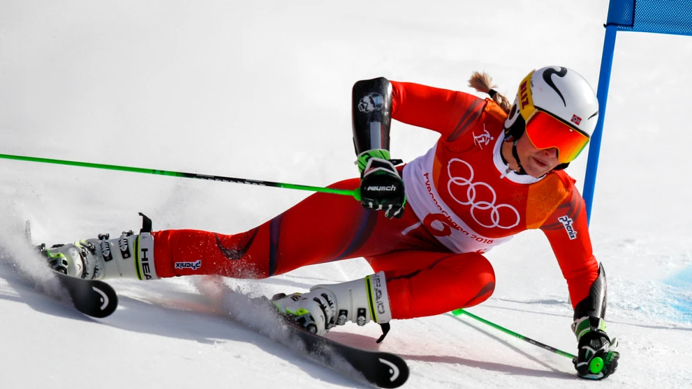 Švédka Frida Hansdotterová v obrovskom slalome na ZOH 2018.