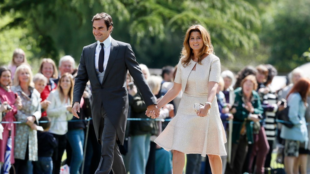 Roger Federer s manželkou Mirkou.